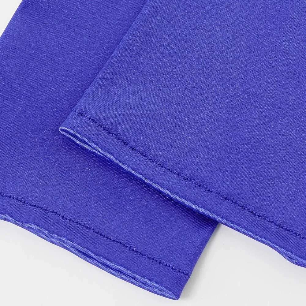 Women's Long Satin Gloves Dark Blue Stretchy Upper Arm Length Costume Design